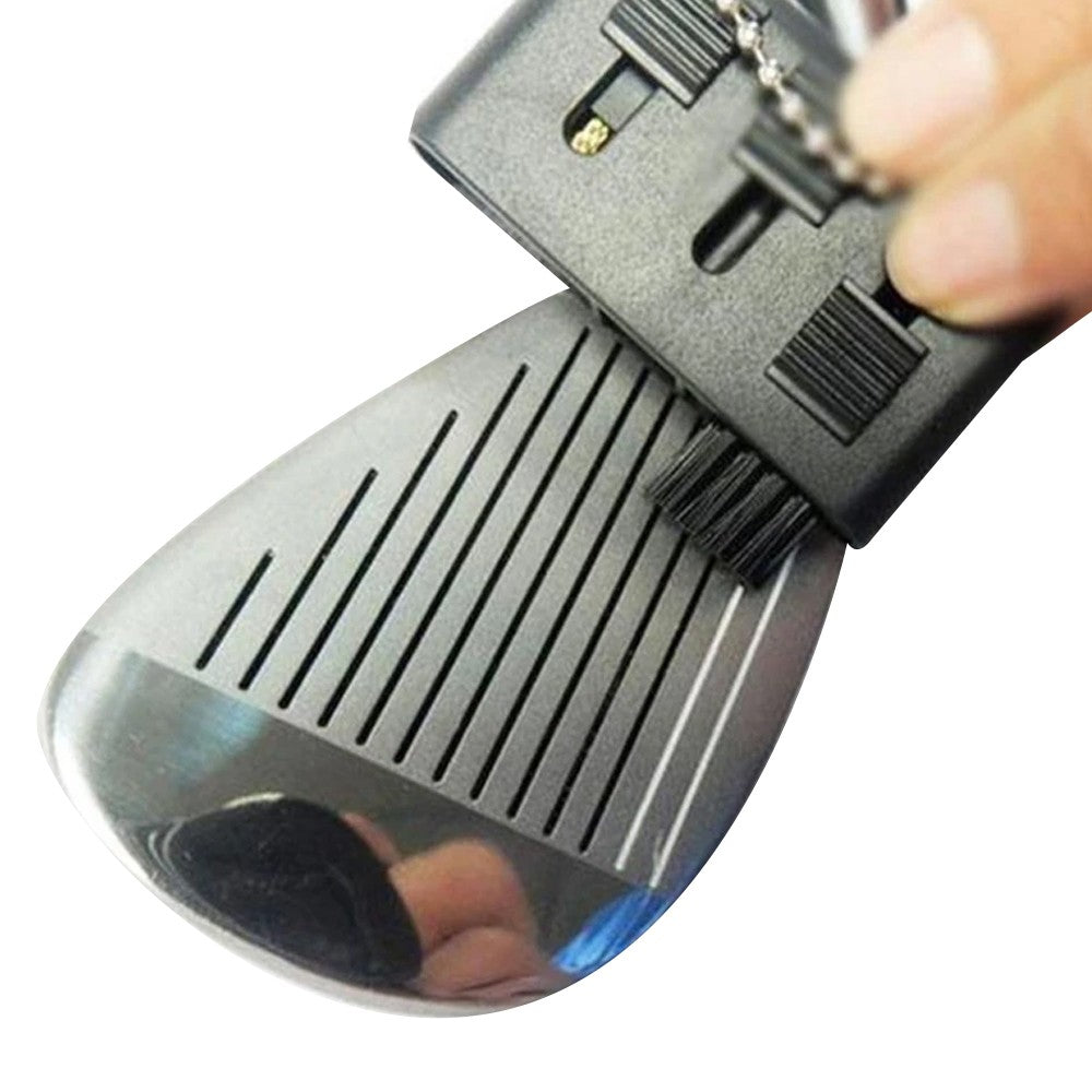4Pcs 3-in-1 Mini Golf Club Cleaning Brush Retractable Golf Club Groove Cleaner