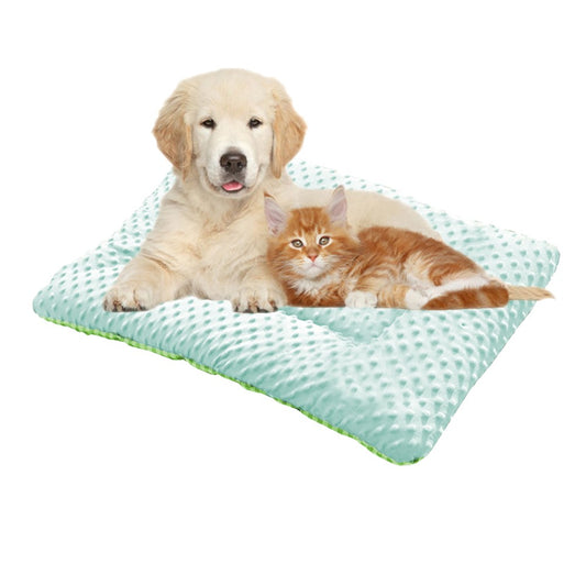 65x43cm Double-Sided Pet Bed Mat Sensory Pet Mat Pet Nest Pad - Green