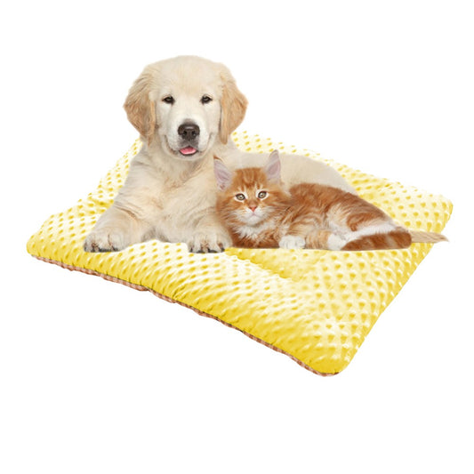 43x30cm Double-Sided Pet Bed Mat Sensory Pet Mat Pet Nest Pad - Orange