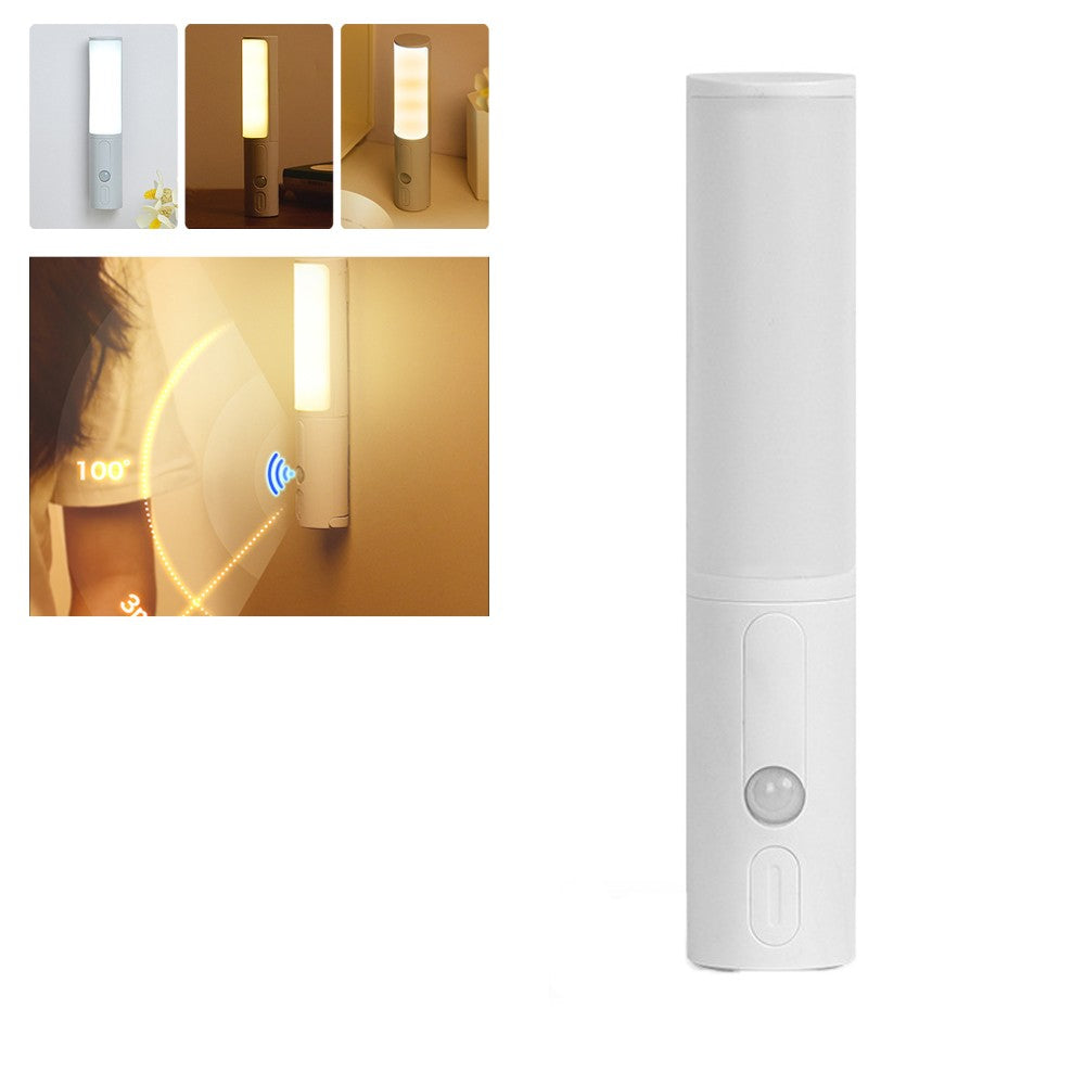 1Pc Dimmable Motion Sensor LED Night Light Rechargeable Magnetic Wall Sconce