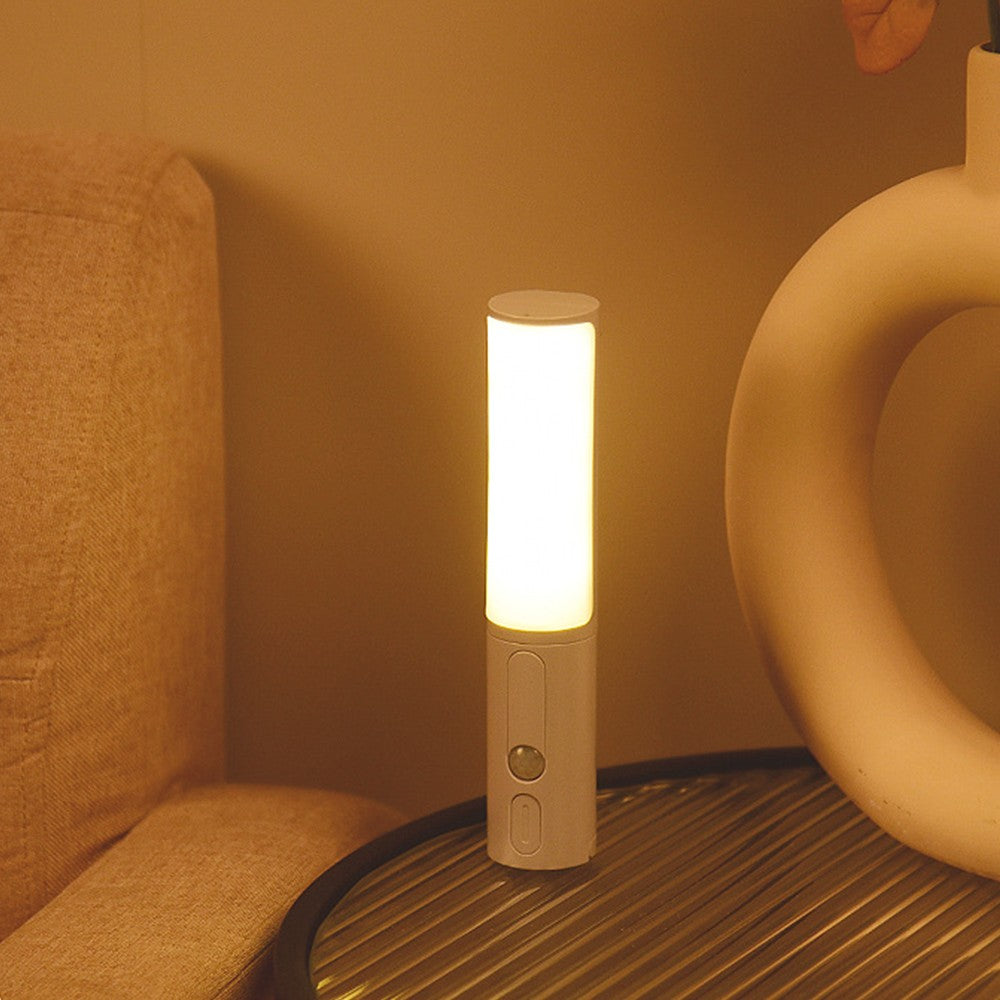 1Pc Dimmable Motion Sensor LED Night Light Rechargeable Magnetic Wall Sconce