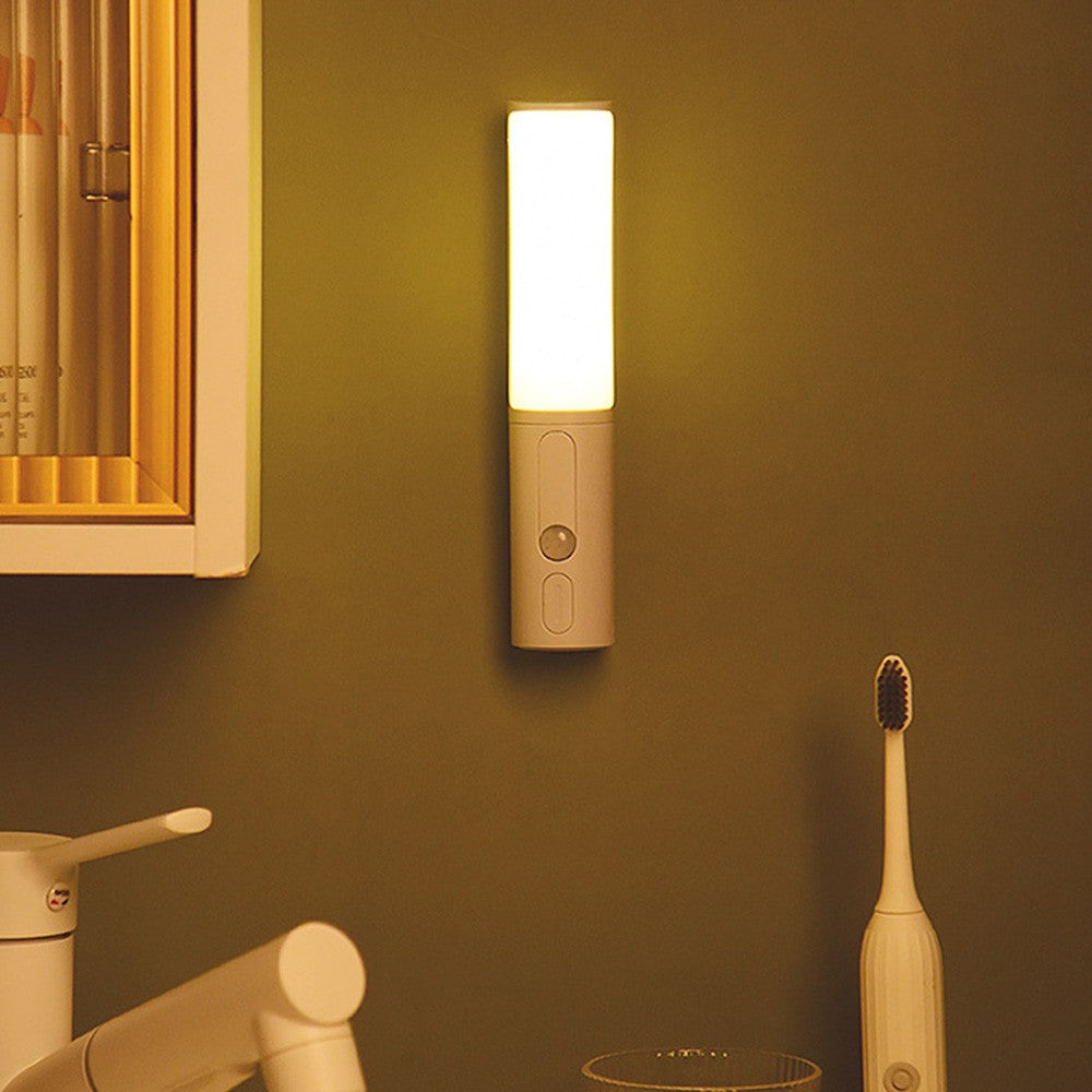 1Pc Dimmable Motion Sensor LED Night Light Rechargeable Magnetic Wall Sconce
