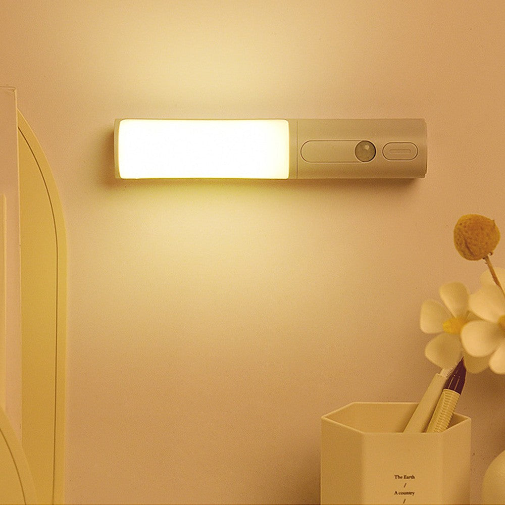 2Pcs Dimmable Motion Sensor LED Night Light Rechargeable Magnetic Wall Sconce