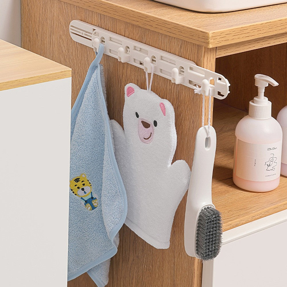 4Pcs Self Adhesive Pull-Out Hook Telescopic Wall Hook Sliding Hat Hook