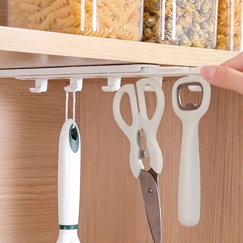 4Pcs Self Adhesive Pull-Out Hook Telescopic Wall Hook Sliding Hat Hook