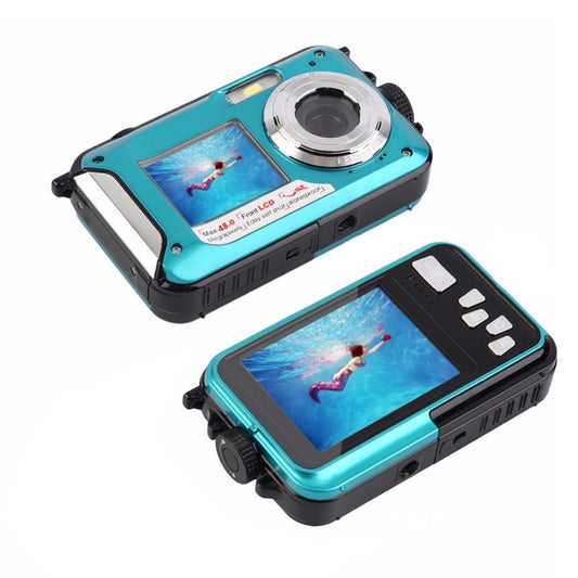 2400W Pixel Waterproof Digital Camera Underwater Snorkeling Camera - Blue