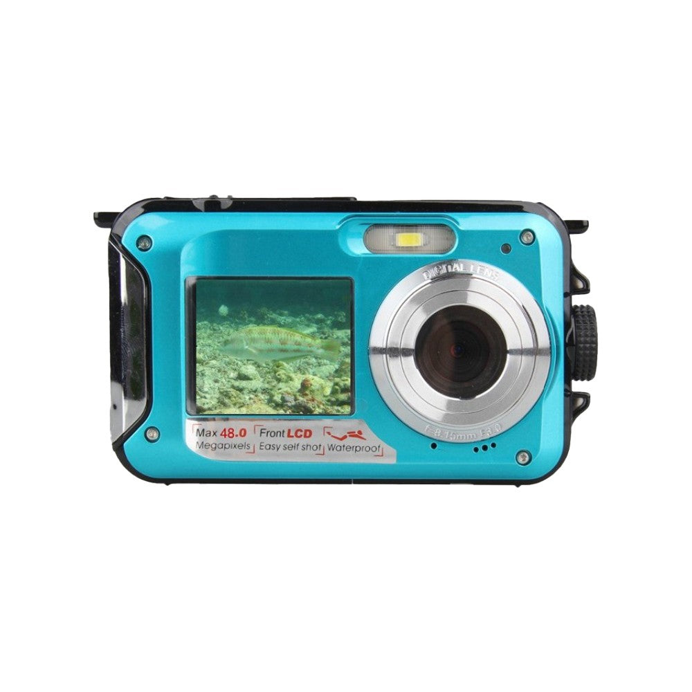 2400W Pixel Waterproof Digital Camera Underwater Snorkeling Camera - Blue