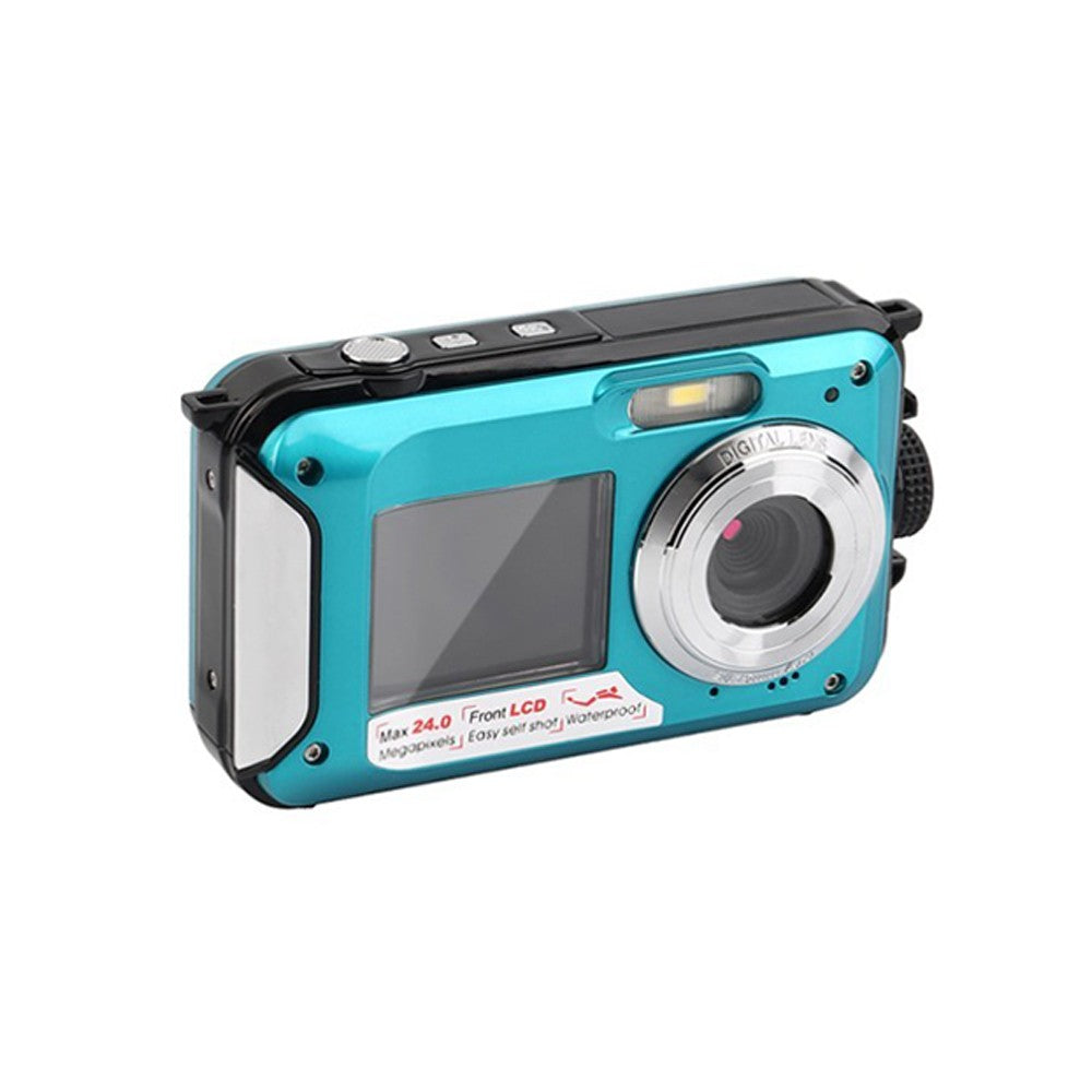 2400W Pixel Waterproof Digital Camera Underwater Snorkeling Camera - Blue