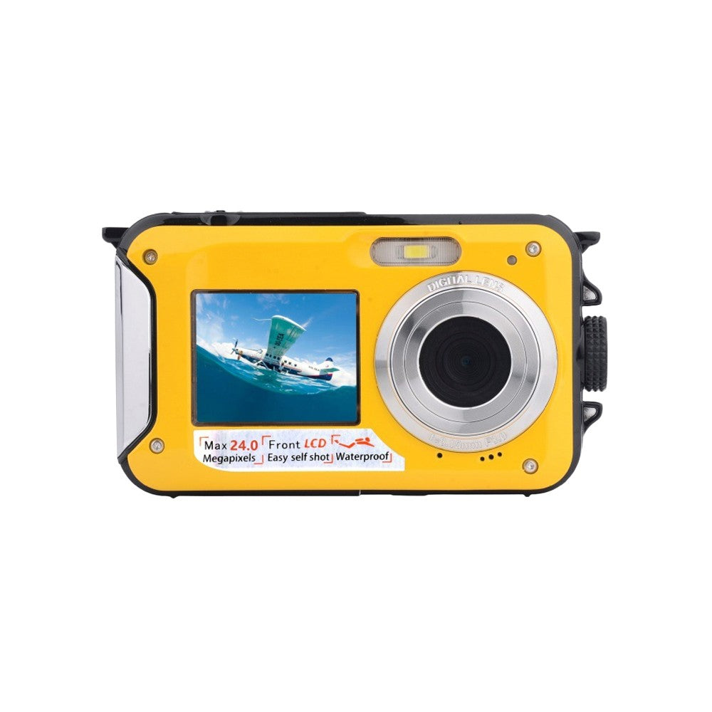 2400W Pixel Waterproof Digital Camera Underwater Snorkeling Camera - Yellow