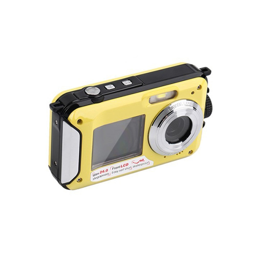 2400W Pixel Waterproof Digital Camera Underwater Snorkeling Camera - Yellow