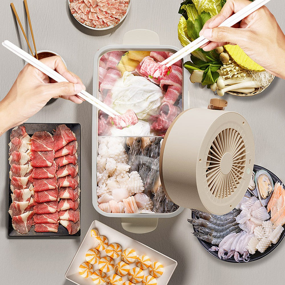 Q8 Desktop Range Hood USB Rechargeable Portable Cooker Hood for BBQ Hot Pot