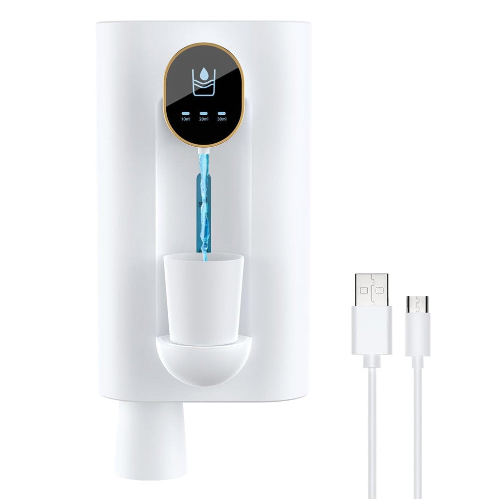 Automatic Mouthwash Dispenser with 2 Magnetic Cups - White