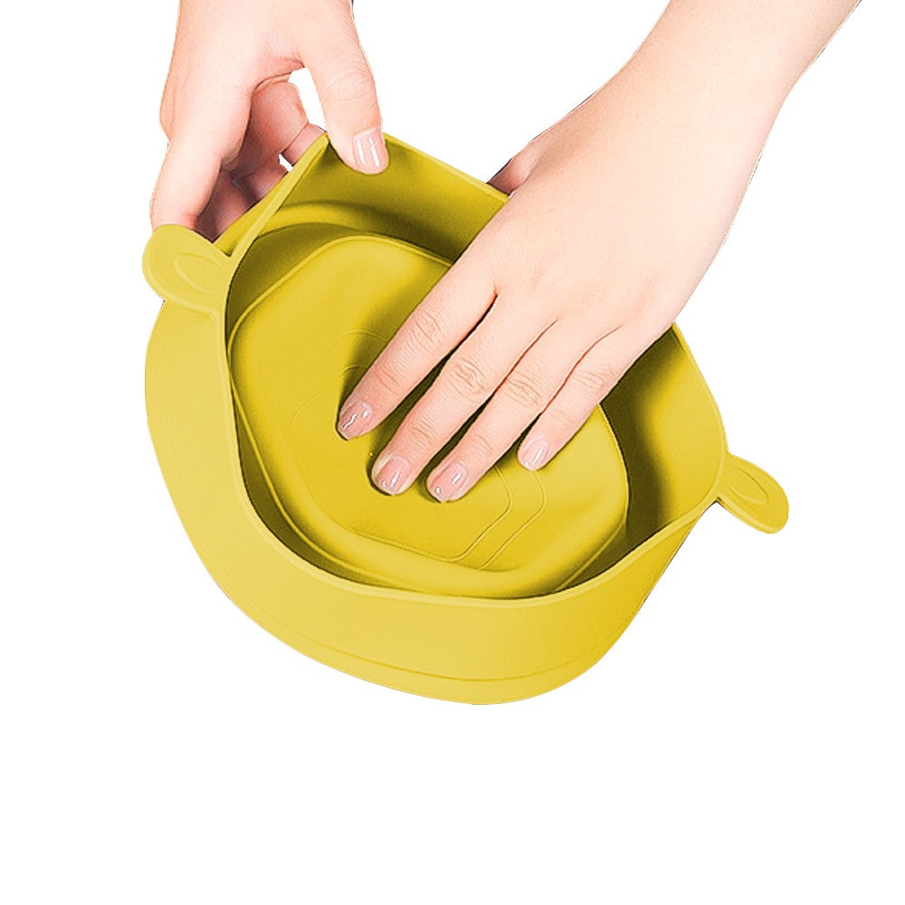 1Pc Collapsible Silicone Popcorn Popper Microwave Popcorn Bowl with Lid - Yellow