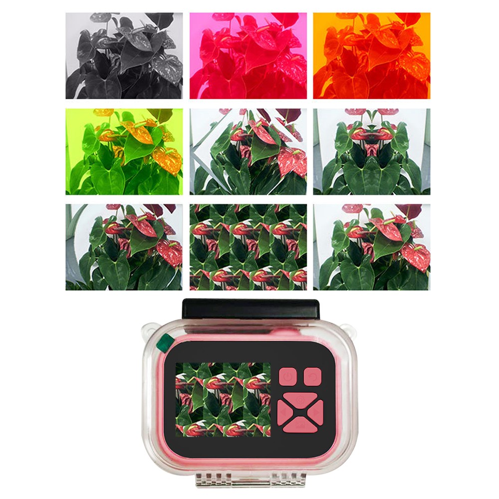 1080P HD Kids Digital Camera with Waterproof Case and 32GB TF Card - Pink