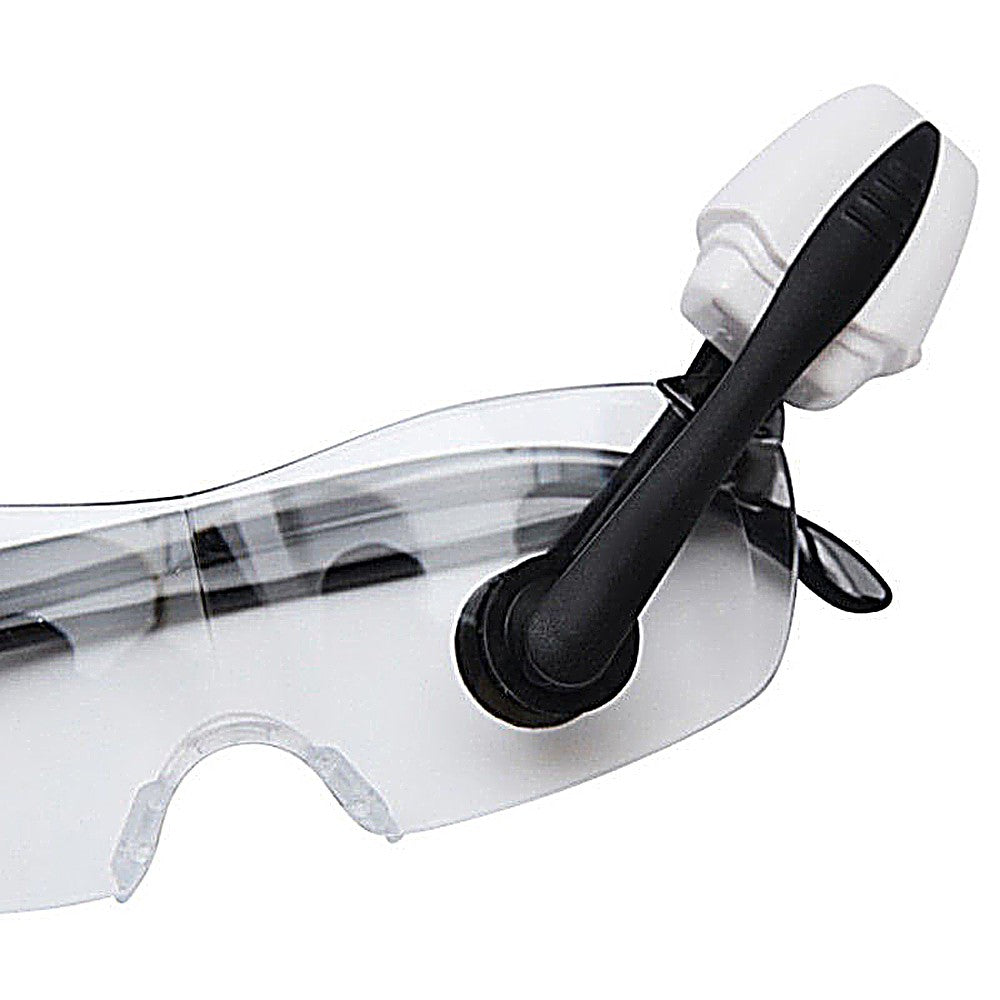 Portable Eye Glasses Cleaner Dual-Head Eyeglasses Lens Cleaning Brush - White