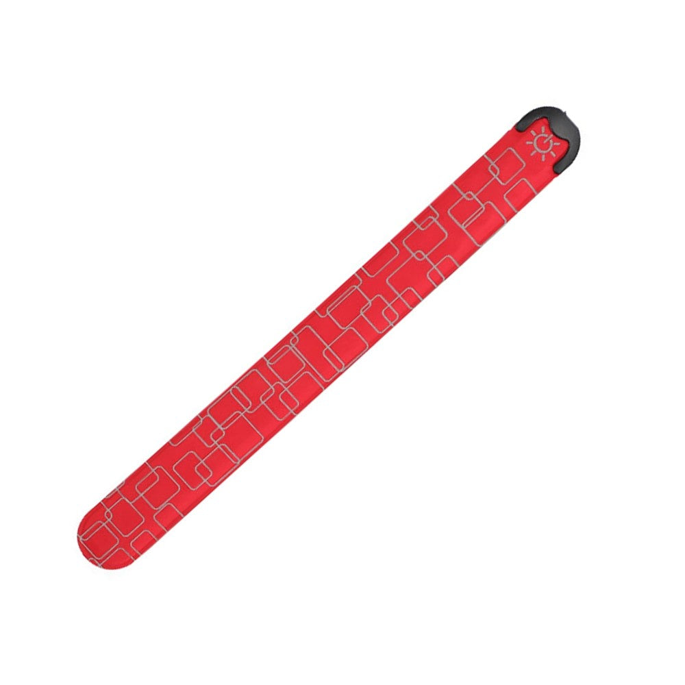 2Pcs LED Light-up Armband Rechargeable Night Running Safety Light Bands - Red