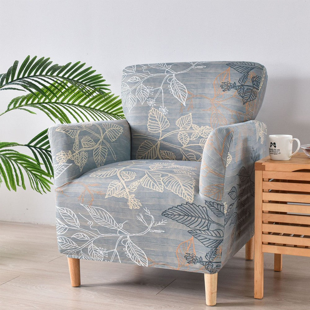 Stretch Armchair Cover Printed Single Sofa Chair Slipcovers Protector - Style 1