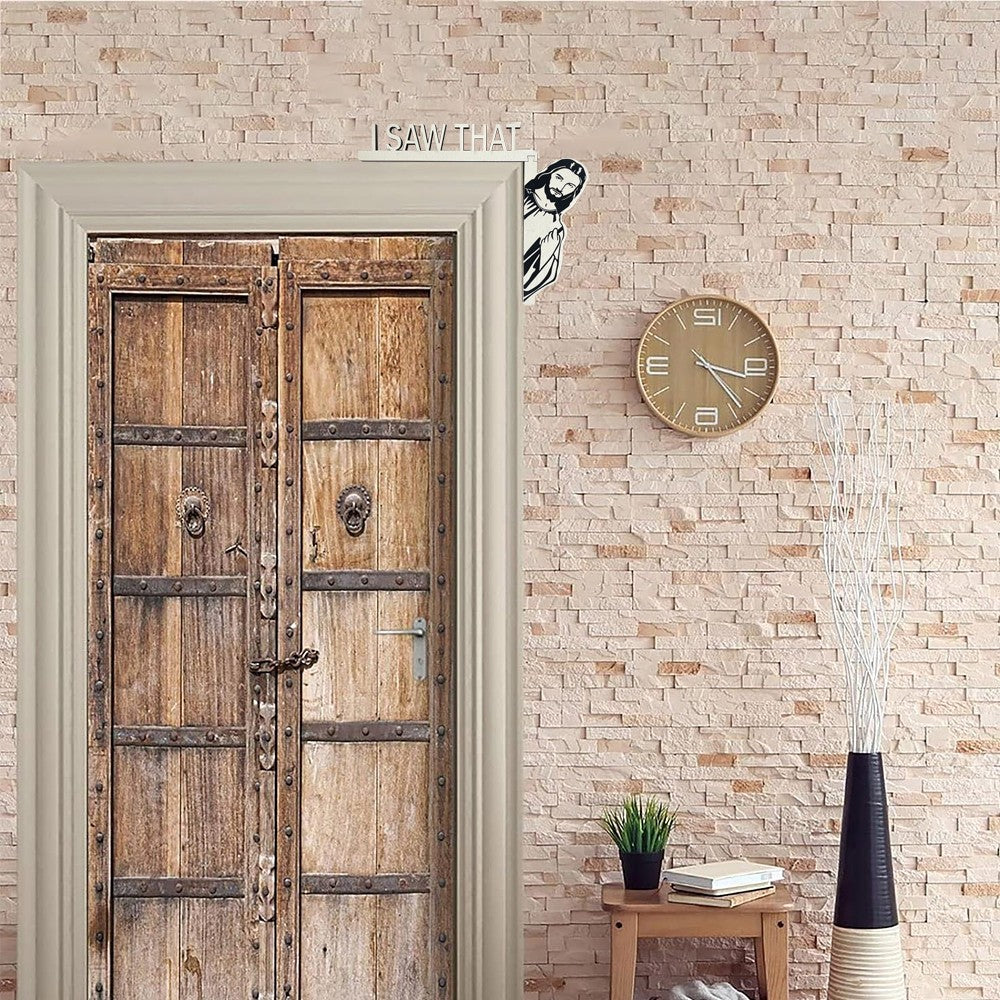 I Saw That Jesus Door Sitter Wood Door Frame Corner Decoration Home Door - Right