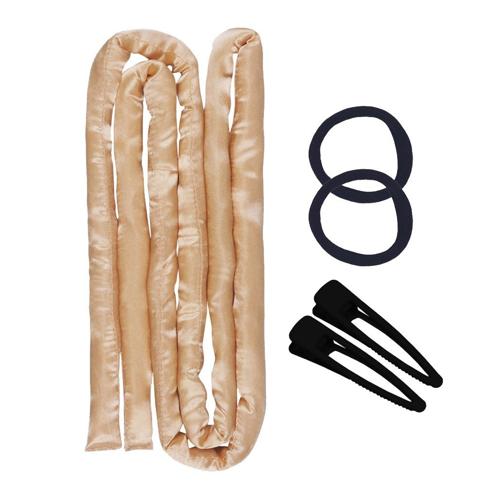1.6M Heatless Hair Curling Rod Set Long Hair No Heat Curls Headband - Champagne