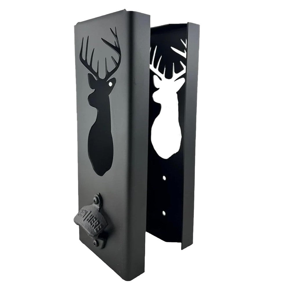 2-in-1 Wall Mounted Can Cooler Holder with Bottle Opener - Style 1