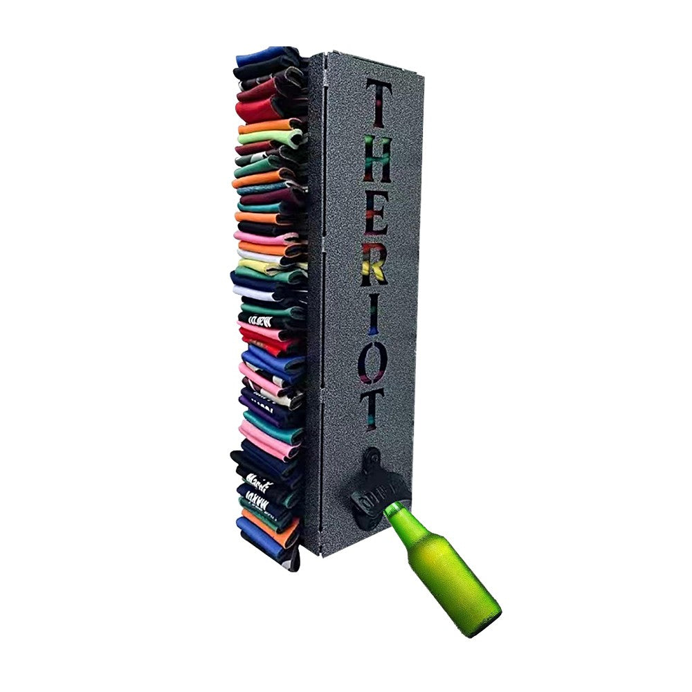 2-in-1 Wall Mounted Can Cooler Holder with Bottle Opener - Style 3
