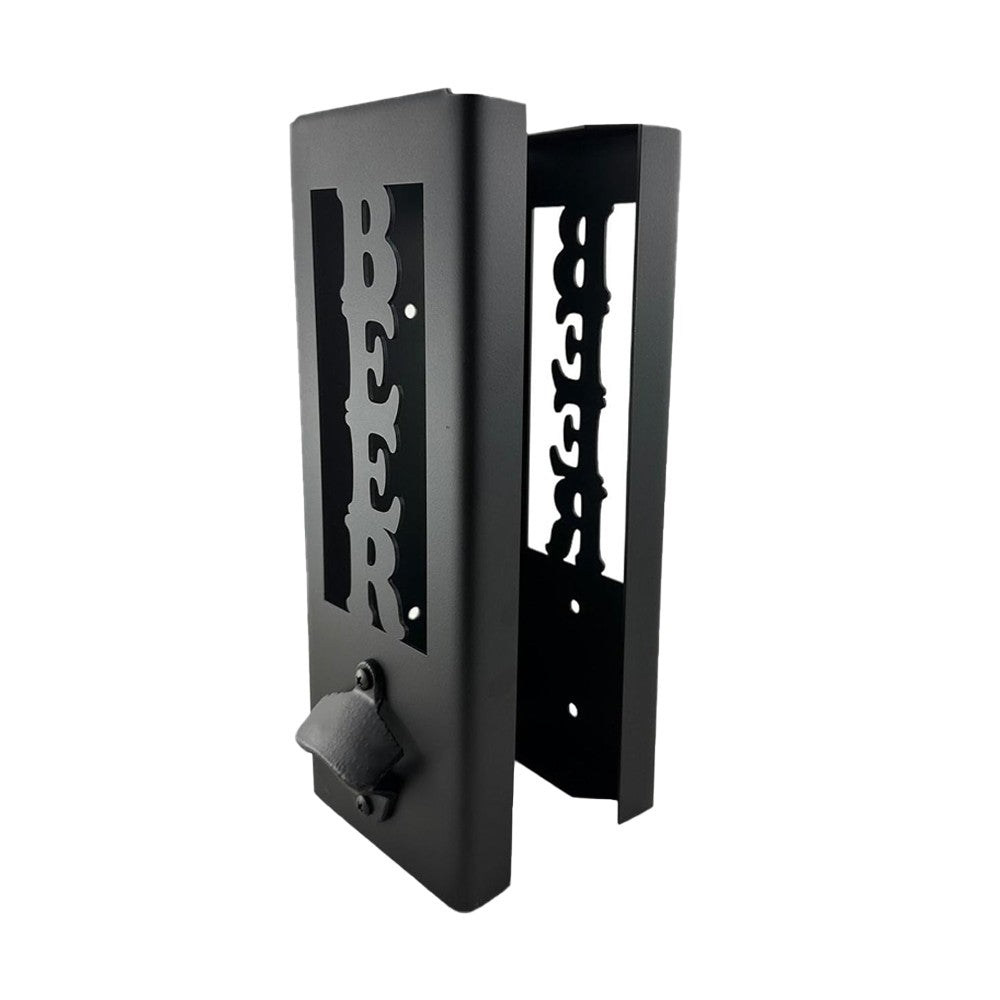 2-in-1 Wall Mounted Can Cooler Holder with Bottle Opener - Style 4