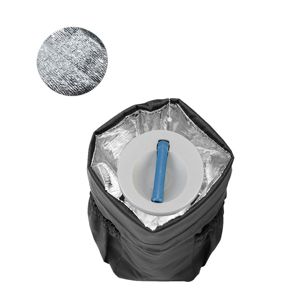 Water Bottle Carrier Bag Water Bottle Holder Sling Bag with Strap - Black