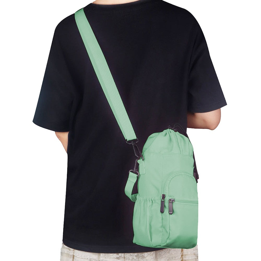 Water Bottle Carrier Bag Water Bottle Holder Sling Bag with Strap - Green