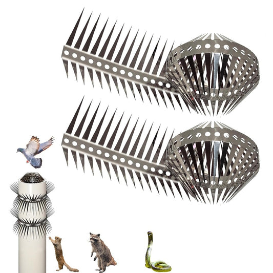 2Pcs Stainless Steel Bird Spikes Trimmable Bird Repellent Bird Deterrent Kit