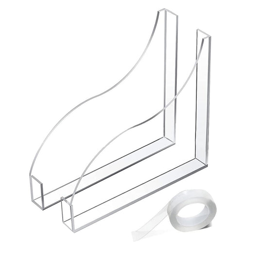 2Pcs Bathtub Shower Splash Guards Sink Water Guard with Adhesive Tape - Style 1