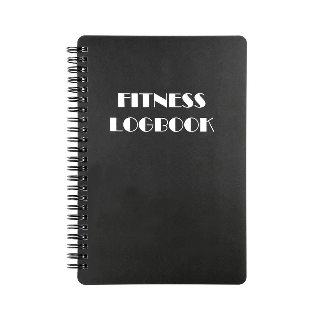 1Pc A5 Fitness Journal Training Log Book Workout Log Gym Notebook - Black
