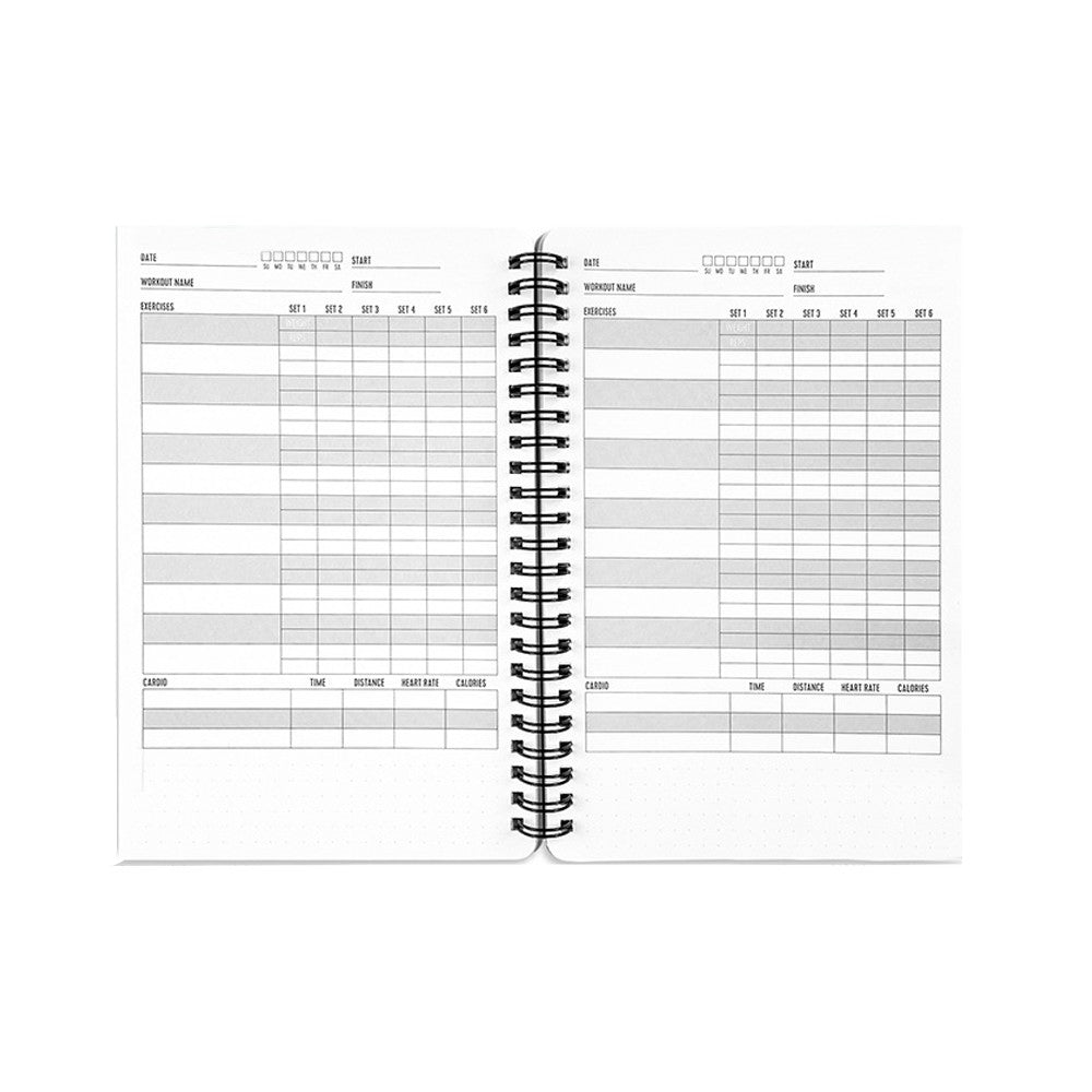 1Pc A5 Fitness Journal Training Log Book Workout Log Gym Notebook - Blue