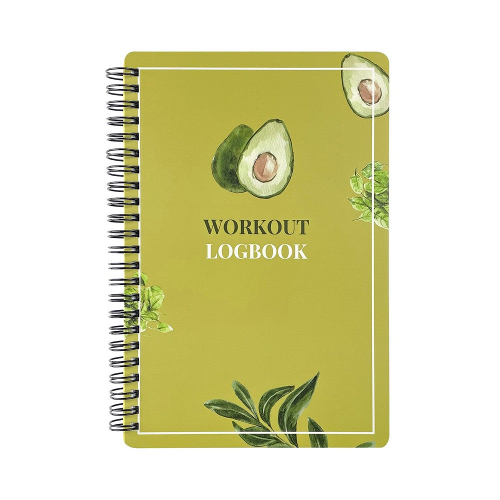 1Pc A5 Fitness Journal Training Log Book Workout Log Gym Notebook - Green