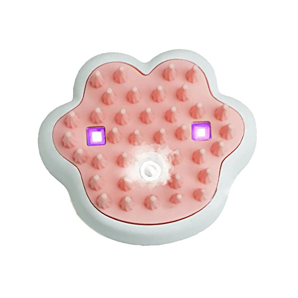 Spray Cat Hair Brush Pet Massage Comb USB Rechargeable with UV Light - White