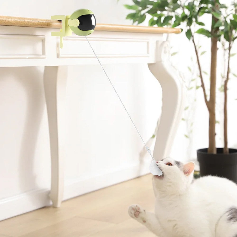Electric Cat Toys Ball Automatic Lifting Interactive Pet Cat Toy Battery Operated Green