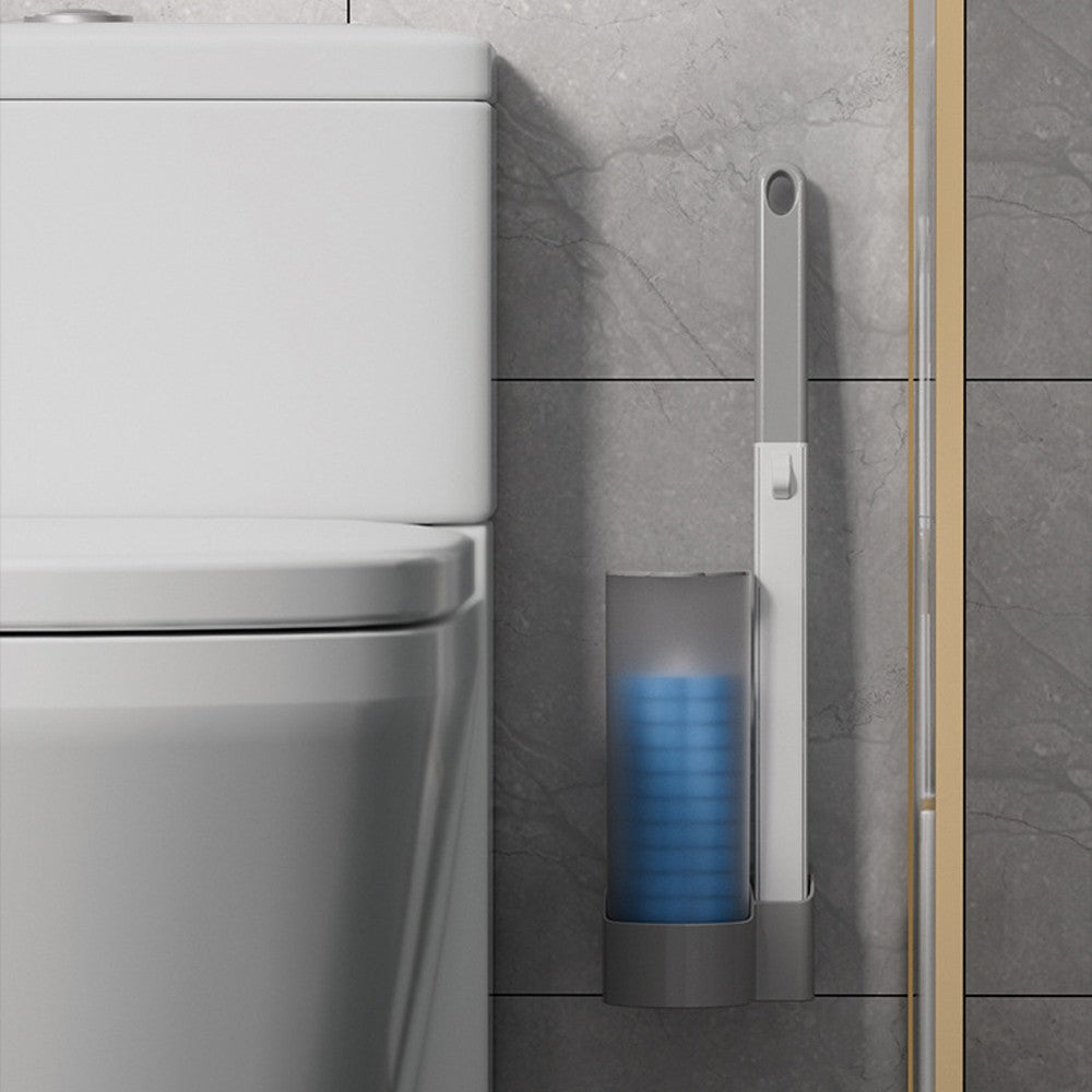 Disposable Toilet Brush with 18 Replacement Brush Heads - Morandi Grey