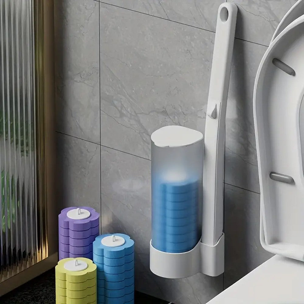 Disposable Toilet Brush with 18 Replacement Brush Heads - Morandi White