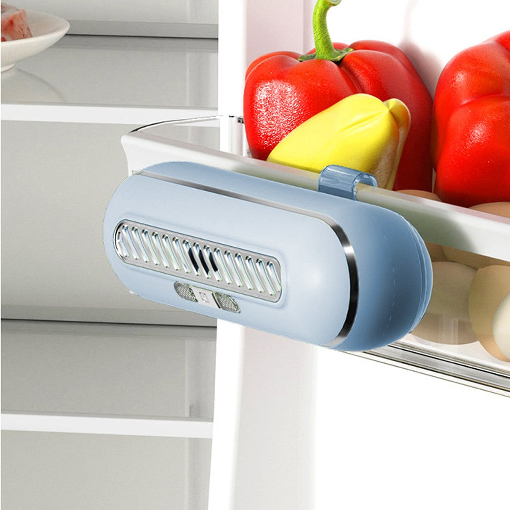 USB Rechargeable Refrigerator Deodorizer Shoe Cabinet Odor Eliminator - Blue