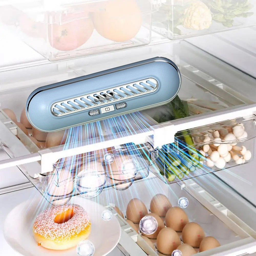 USB Rechargeable Refrigerator Deodorizer Shoe Cabinet Odor Eliminator - Blue