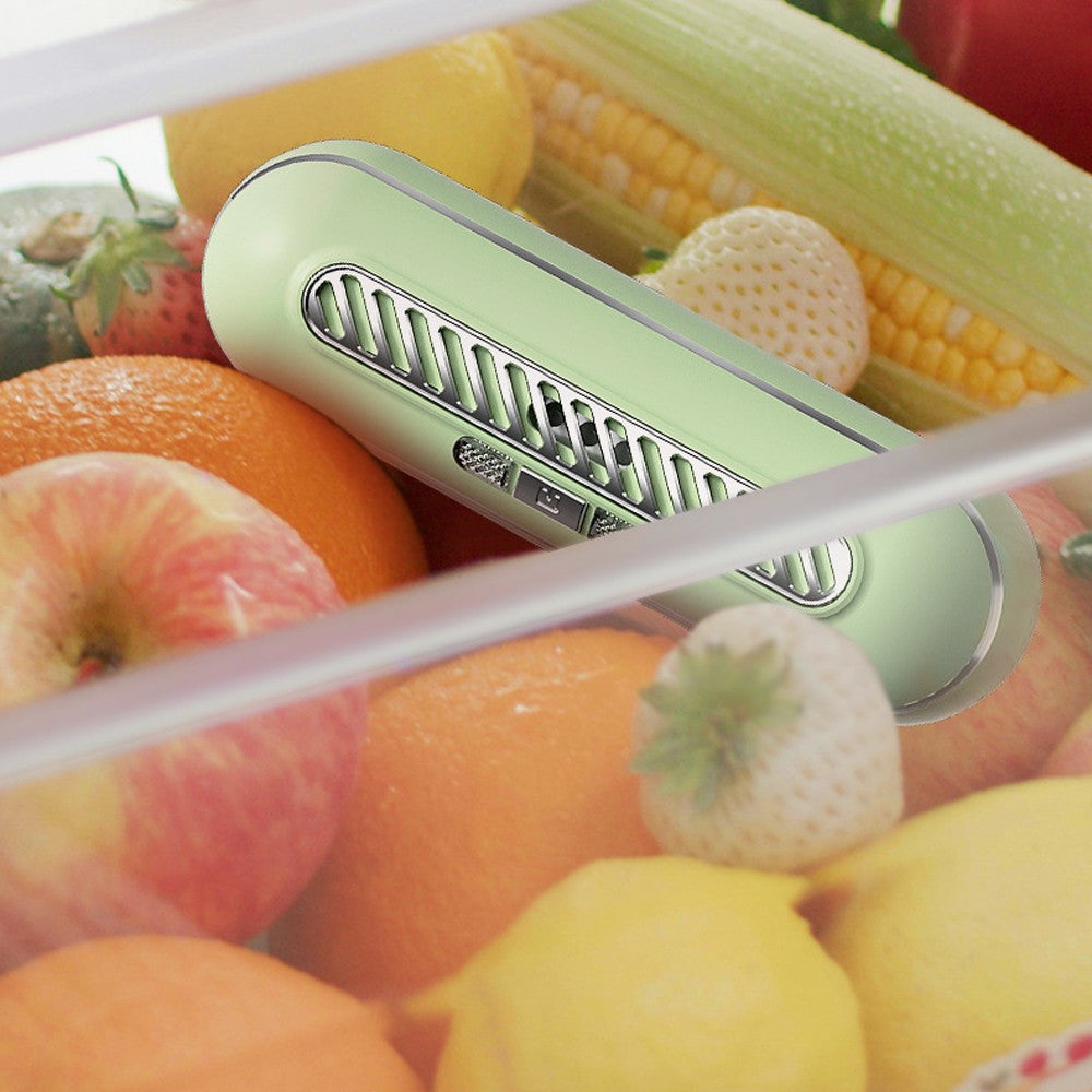 USB Rechargeable Refrigerator Deodorizer Shoe Cabinet Odor Eliminator - Green