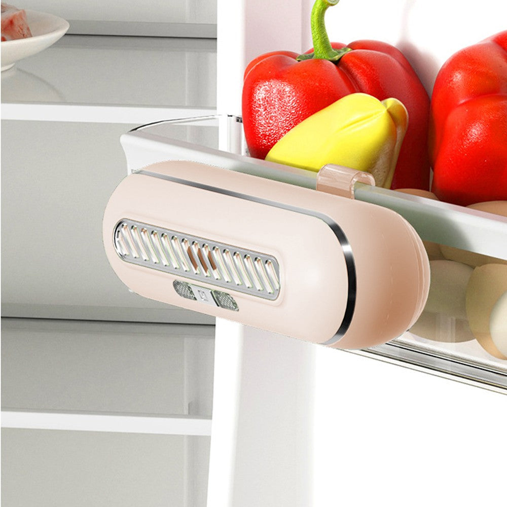 USB Rechargeable Refrigerator Deodorizer Shoe Cabinet Odor Eliminator - Pink