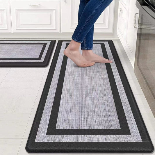 75x45cm Kitchen Floor Mat 5mm Cushioned Anti-Fatigue Standing Mat - Black
