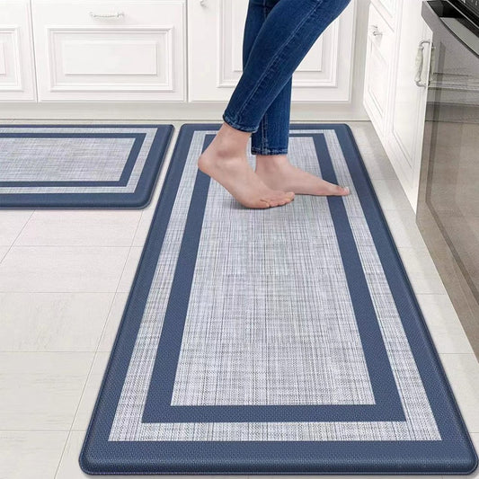 120x45cm Kitchen Floor Mat 5mm Cushioned Anti-Fatigue Standing Mat - Blue