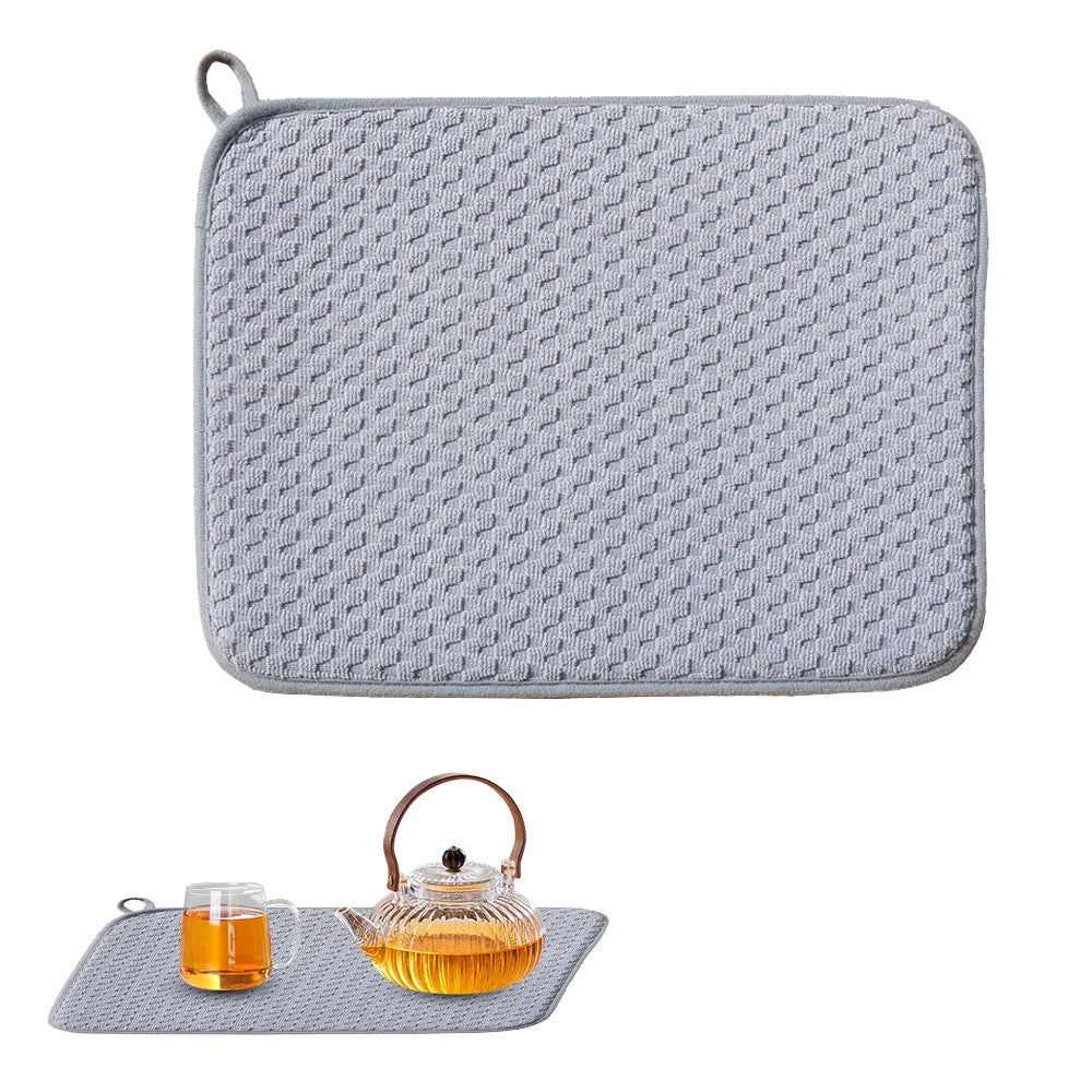 1Pc 45x60cm Microfiber Dish Drying Mat Kitchen Dish Absorbent Drainer Mat
