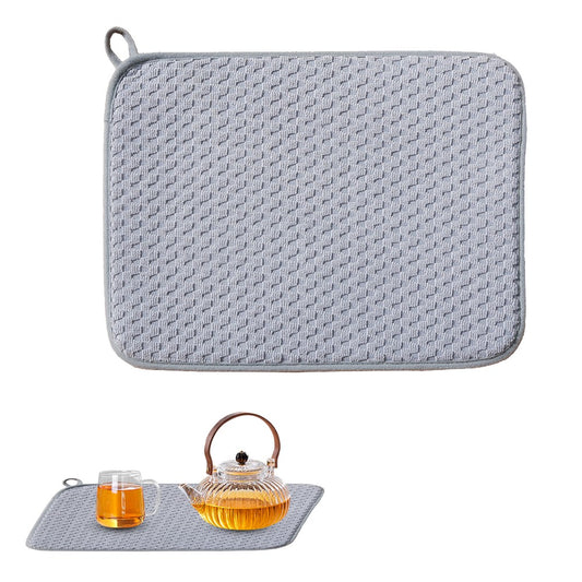 1Pc 45x60cm Microfiber Dish Drying Mat Kitchen Dish Absorbent Drainer Mat