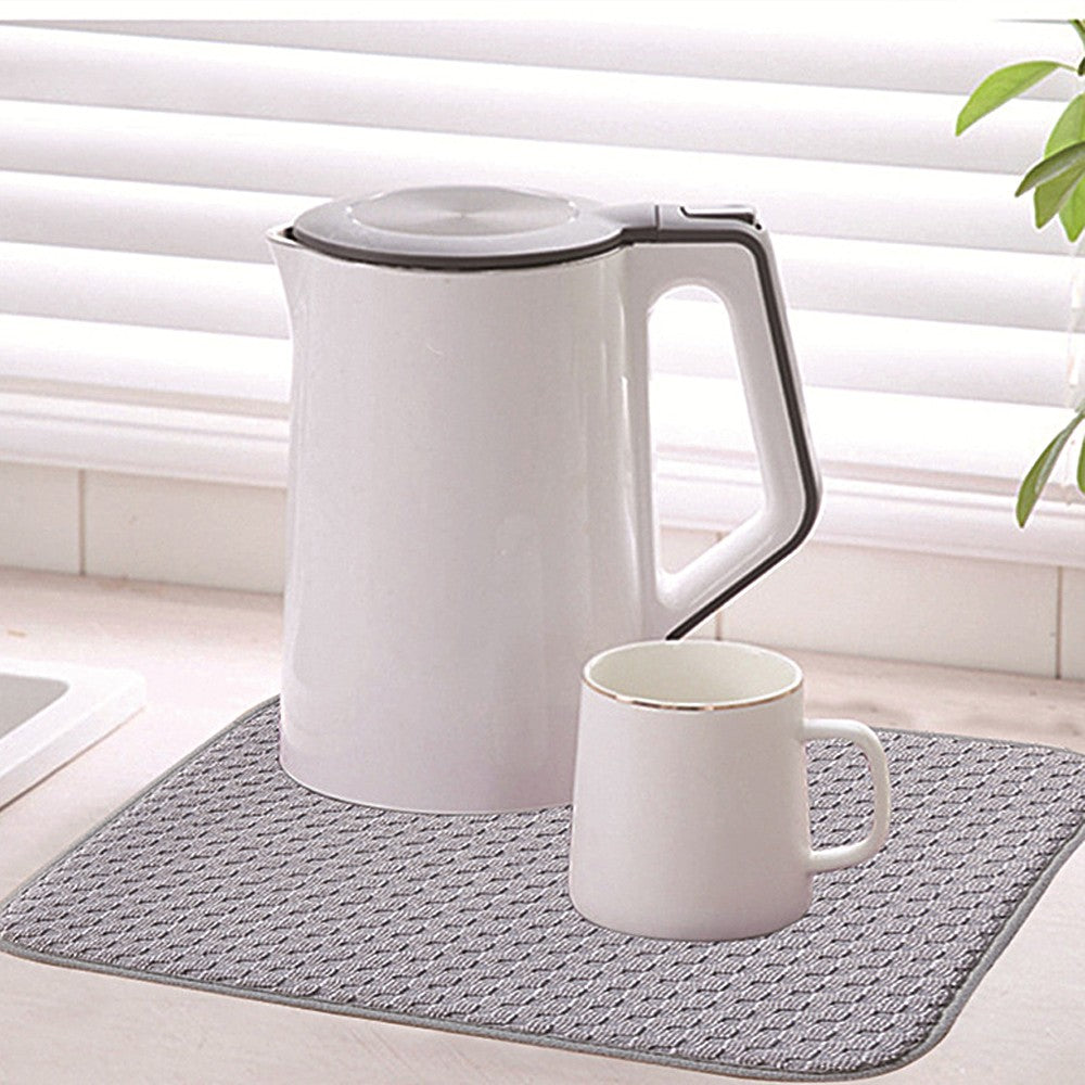 1Pc 45x60cm Microfiber Dish Drying Mat Kitchen Dish Absorbent Drainer Mat