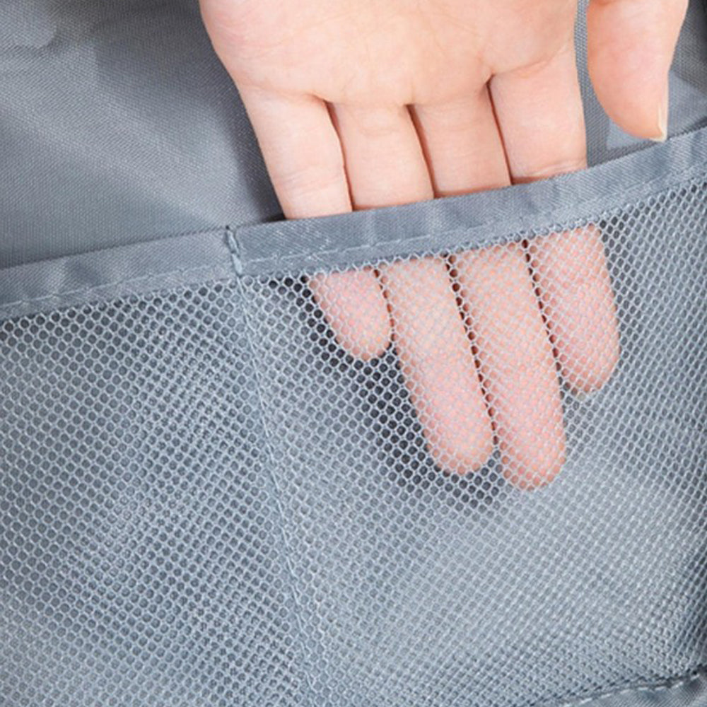 Travel Toiletry Bag with Makeup Brush Organizer Pouch Cosmetic Storage Makeup Bag Grey