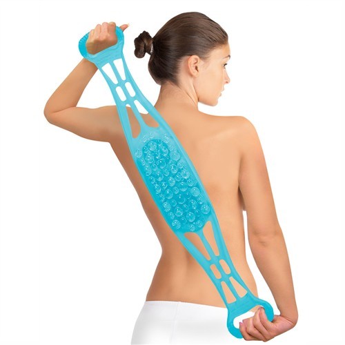 Double Sided Back Feet Bath Cleaner with Comfort Grip Handles Random Colour
