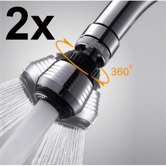 2 Pack of 360 Degrees Swivelable Water-Saving Faucet Adapter