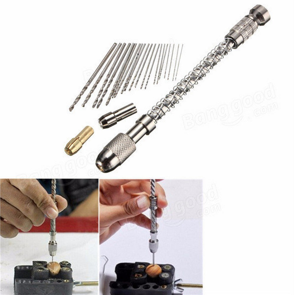 20pcs 0.3-1.6mm Micro Mini Hand Drill Bits